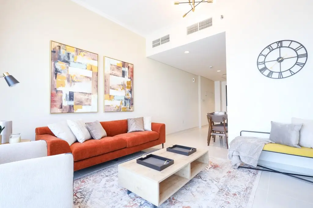 Дубай: Апартаменты Elite LUX Holiday Homes - Serene Golf View Living 1 BHK in Damac Hills Dubai