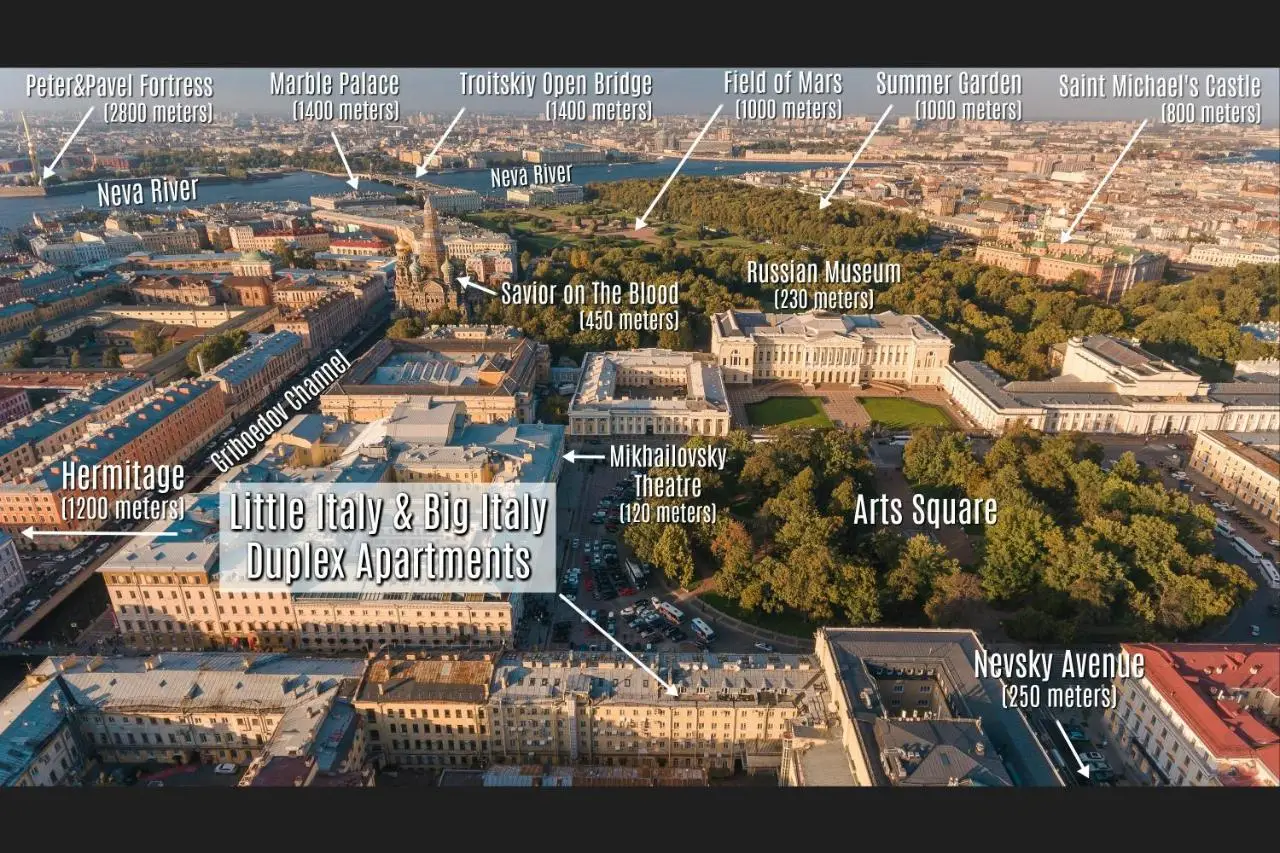 Апартаменты Двухуровневые Little Italy 140 кв.м с видом на собор — фото 1