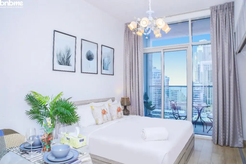 Дубай: Апартаменты bnbmehomes | Beautiful lake view studio nr Marina-1504