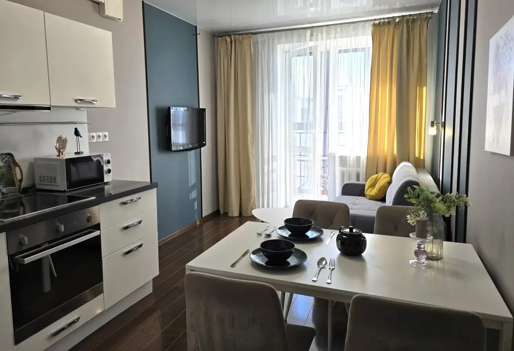 Самара: Квартира EL'HOME Евродвушка с панорамным видом на Волгу