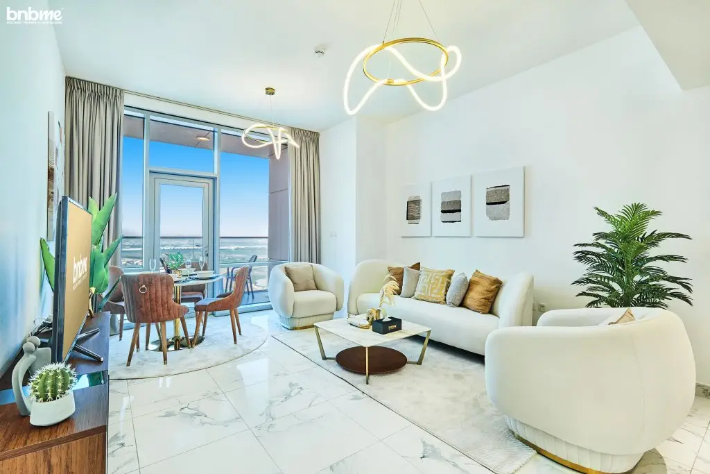 Дубай: Апартаменты bnbmehomes | Al Habtoor | Spectacular Canal View- 1507