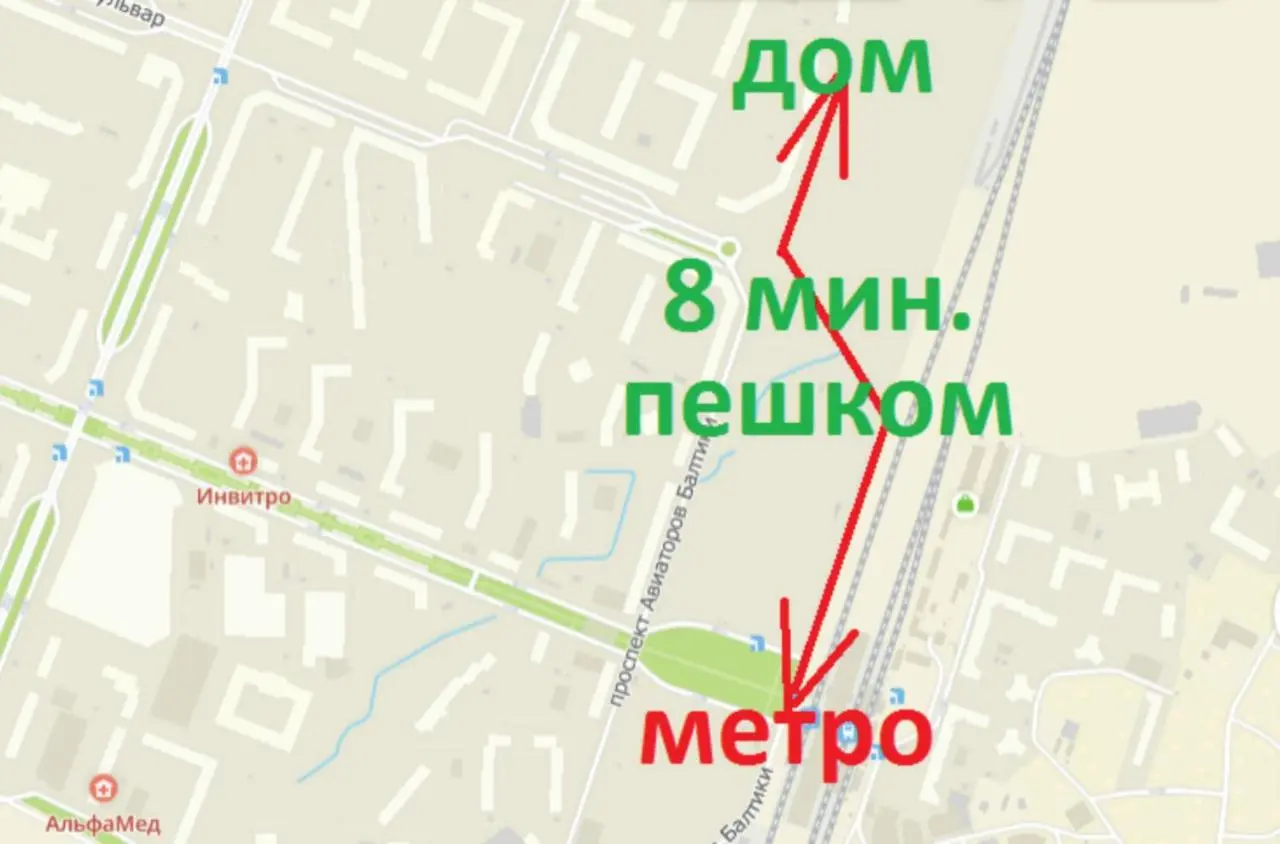 Мурино: Квартира на Авиаторов Балтики (8 минут от метро)