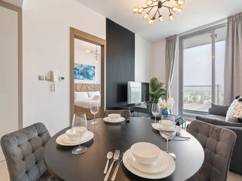Дубай: Апартаменты Modern 1BR Dubai Skyline View JVC