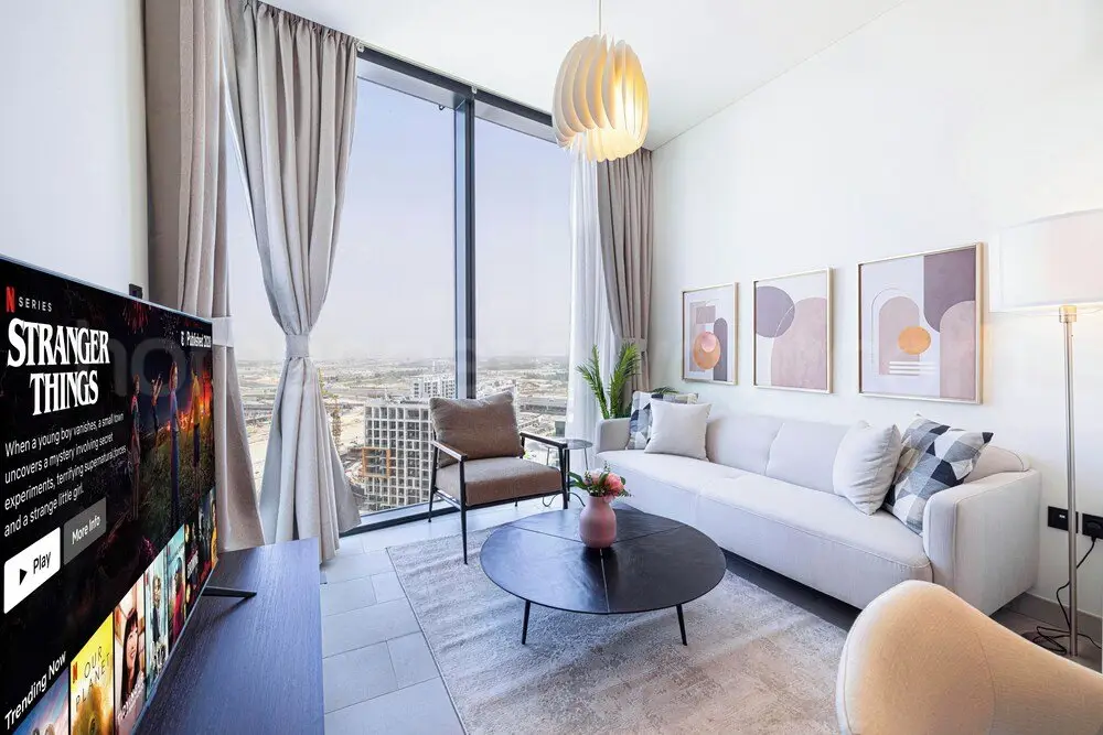 Дубай: HomesGetaway-Cozy 1BR Apt in Sobha Waves