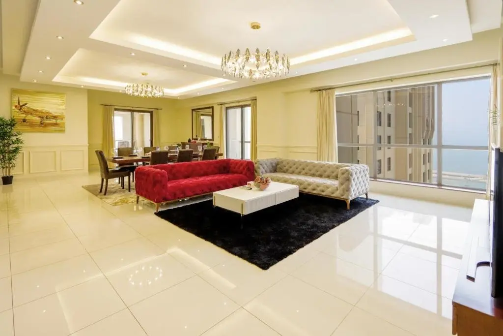 Дубай: JBR The Walk Rimal - 4-Bedroom Suite Full Sea View High floor