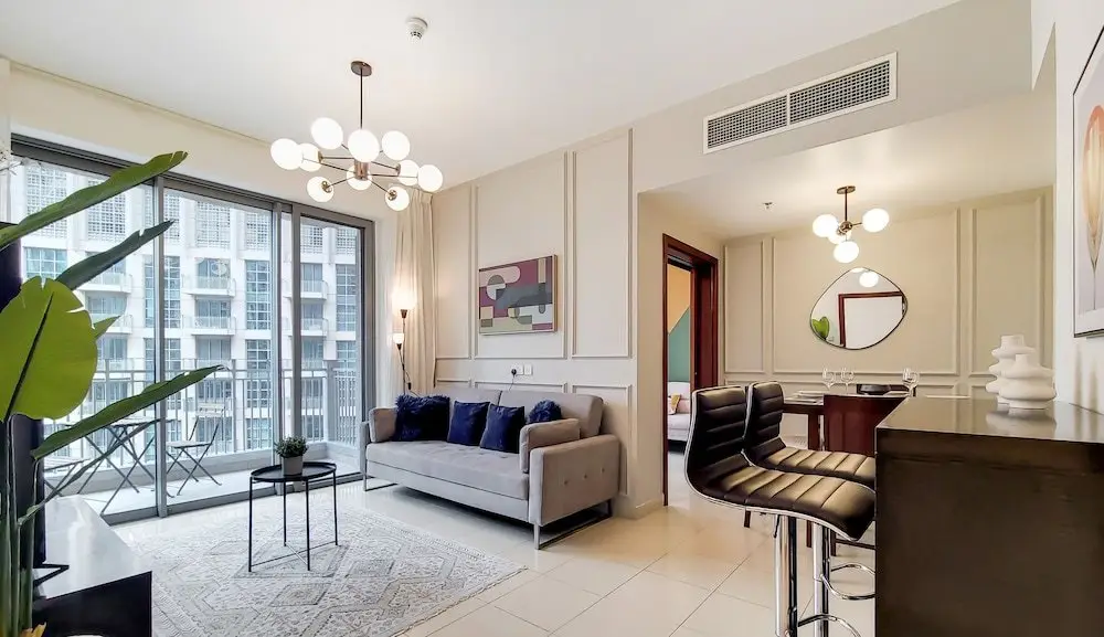 Manzil -Cozy 1BR Apt w/ Downtown Skyline Burj View — фото 1