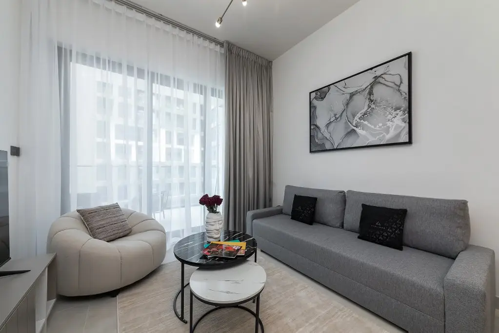 Дубай: Апартаменты Stylish 1BR with view on Burj Khalifa