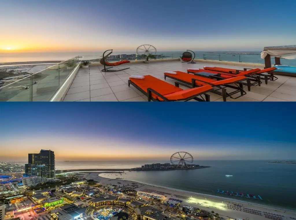 Dubai JBR Amaz Penthouse front sea 5 plus 1 Bdr private Climatized pool — фото 1