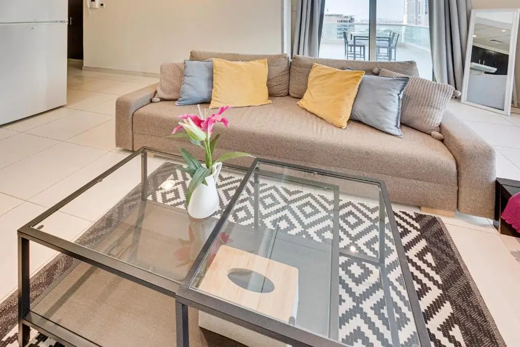 Дубай: Sea View Studio 10min from beach Royal Oceanic