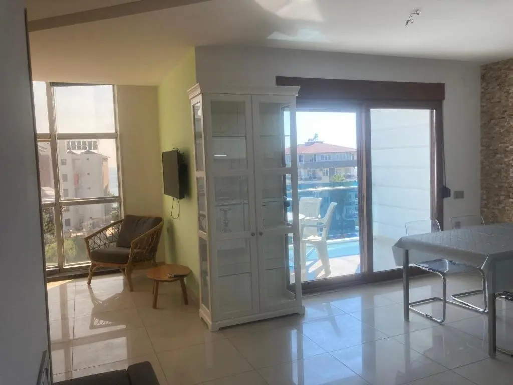 Аланья: NorthStar LUXURY DUPLEX SEE VIEW 100m BEACH 2 bedrooms, 2 bathrooms, living room sofa 2 terraces, 1 balcony high floor Alanya Kestel