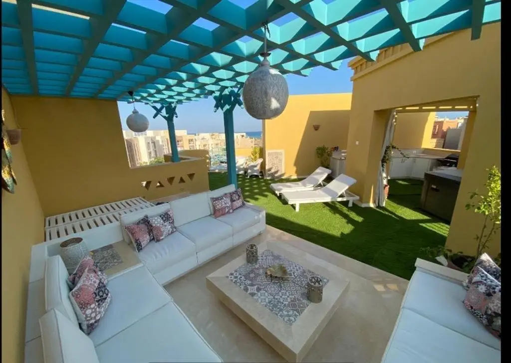 Эль-Гуна: Heated Jacuzzi 2BR Apartment on Yacht view