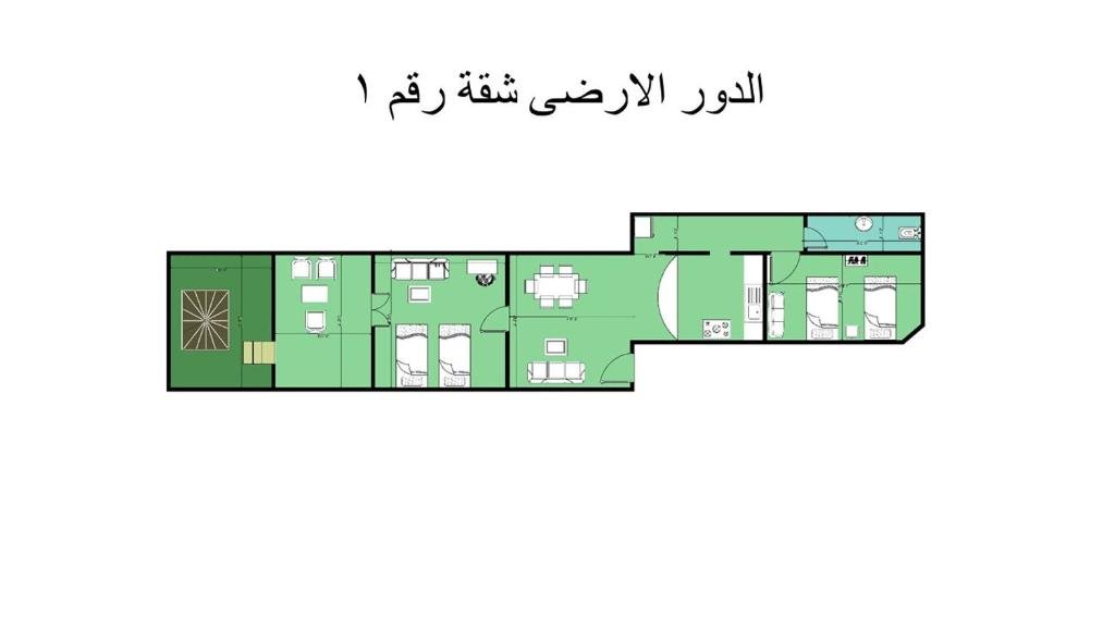 Эль-Аламейн: 1or2 Ground Chalets 2 Bedrooms villa114 Green Beach
