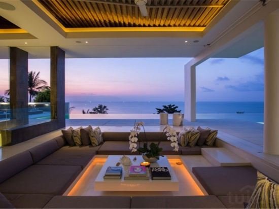 Самуи: 4 bedroom super beautiful ocean view pool villa near Mae Nam including shuttle butler chef