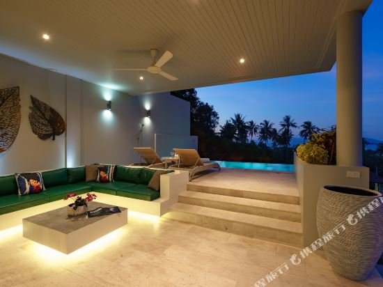Самуи: 6-Bed Twin Villa - Sea-View, 2 Private Pools near Bangrak Beach