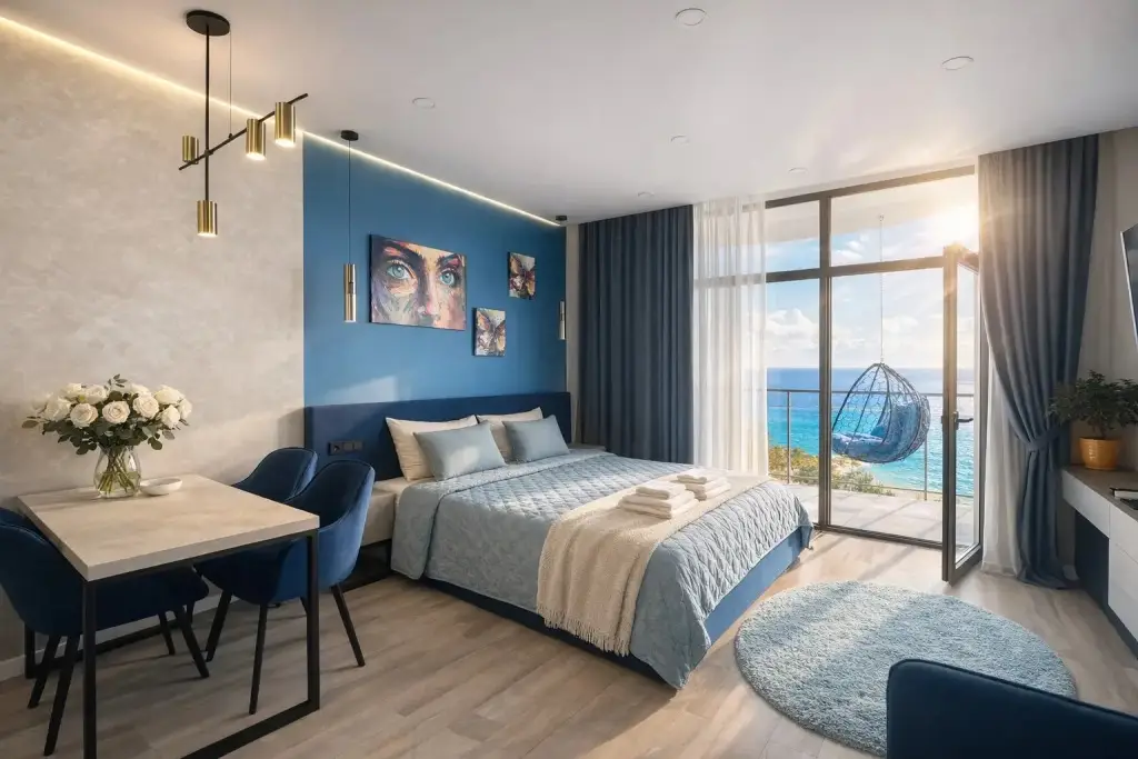 Алушта: Апартаменты LS-Art Crystal Blue с видом на море 13 этаж