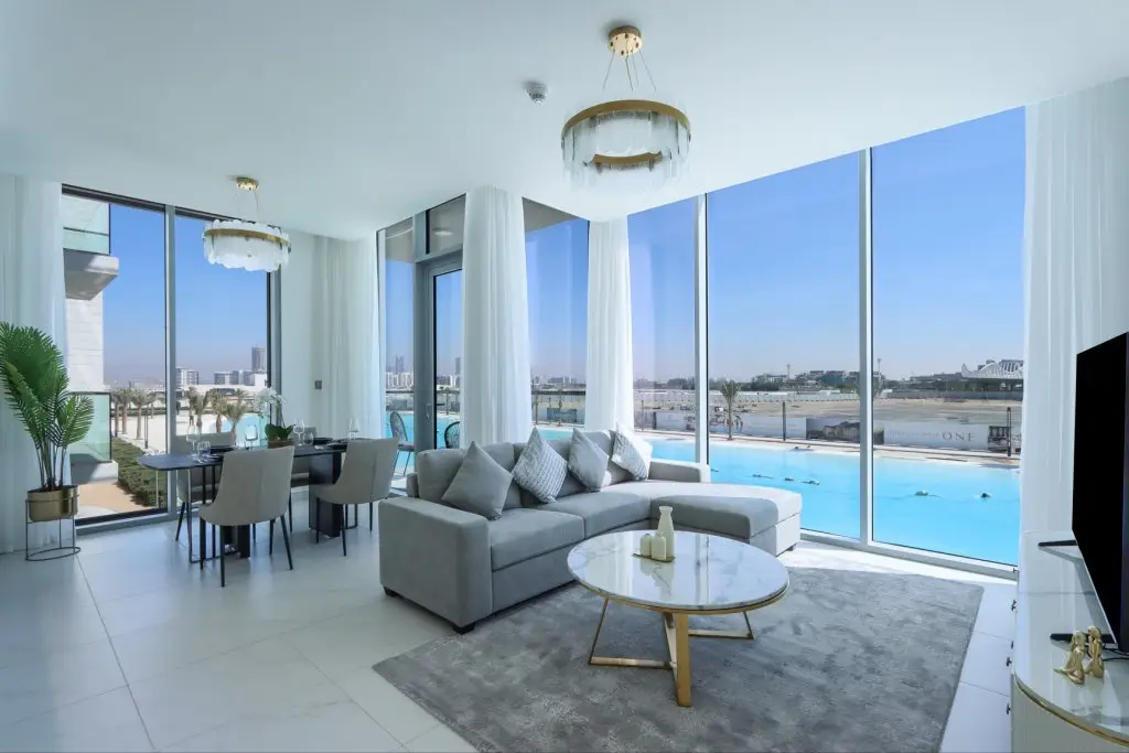 Апартаменты Panoramic 2BR with Lagoon view at District One — фото 1