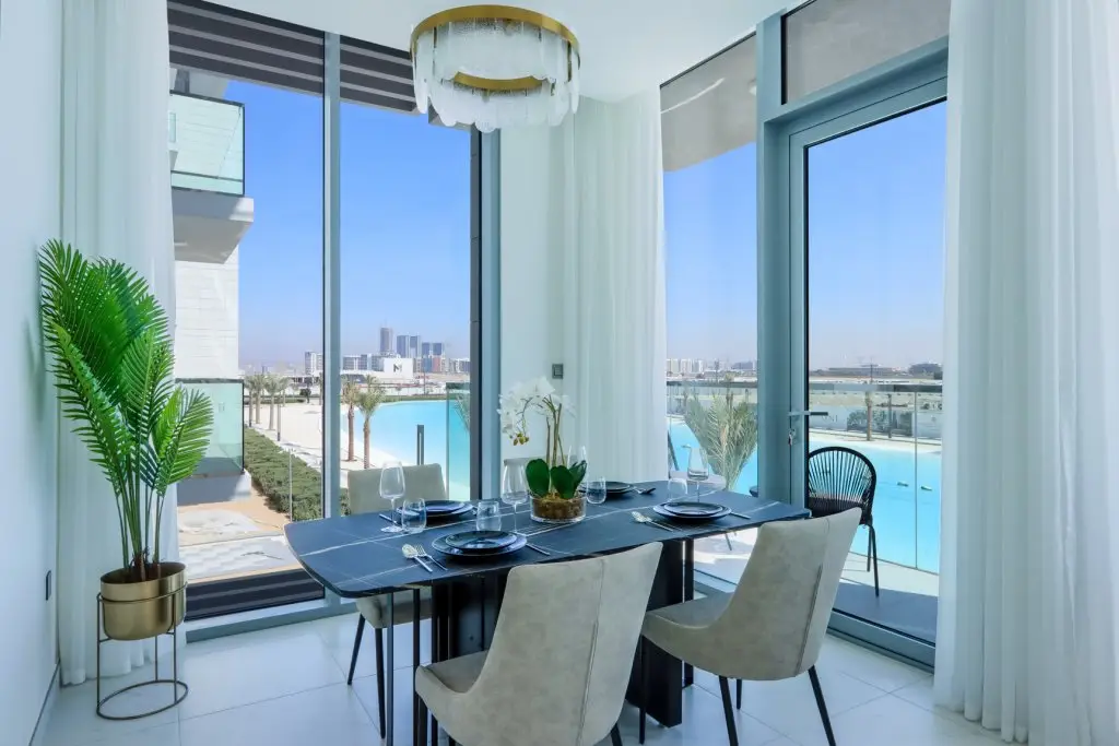 Дубай: Апартаменты Panoramic 2BR with Lagoon view at District One
