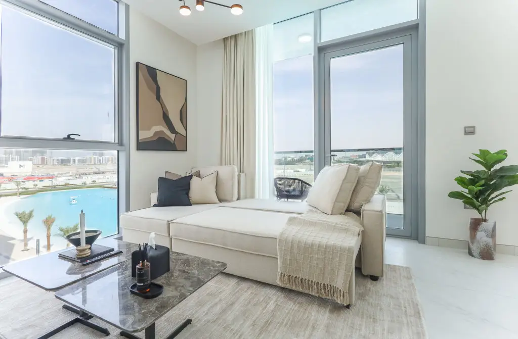 Дубай: Apartments Elite LUX Holiday Homes - Lagoon View 1BR Luxury Oasis in MBR Dubai