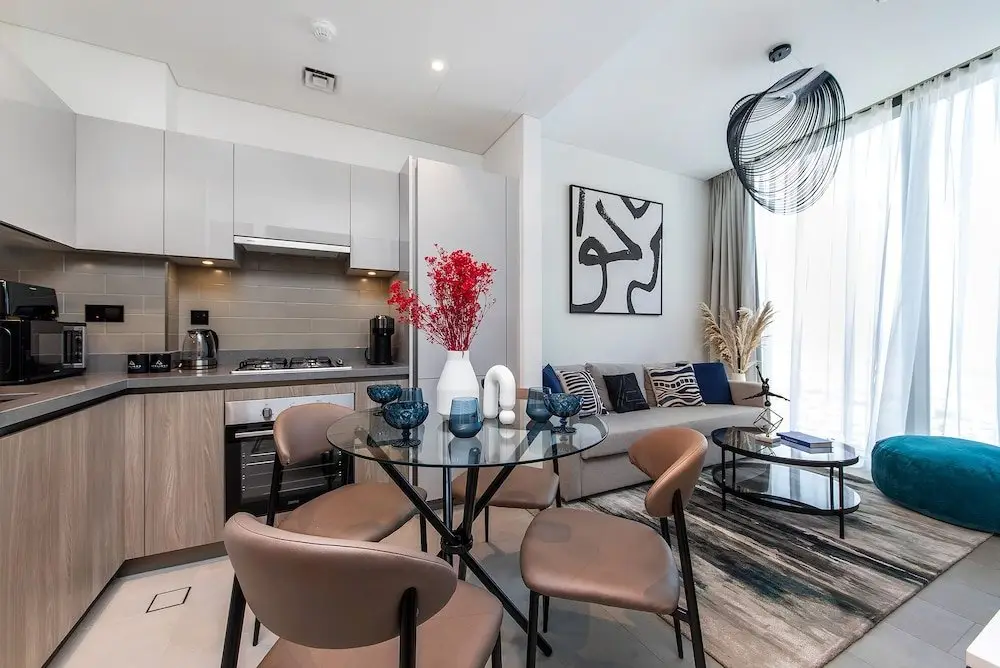 Дубай: Sobha waves 1BR with panoramic views