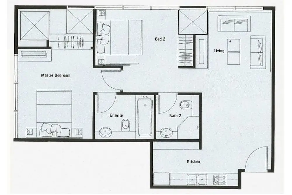 Бангкок: Serviced 2 Bed Skyvillas With View