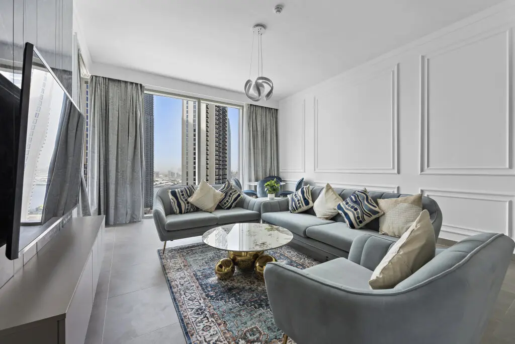 Дубай: Апартаменты WelHome - Stunning Apartment With Sea Views in Creek Harbour