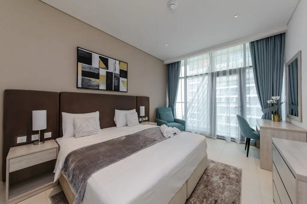 Дубай: Апартаменты Ideal 1BR with sea view on Palm Jumeirah