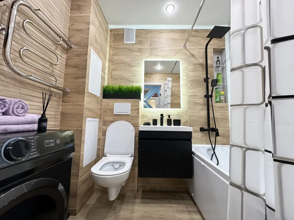 Киров: Апартаменты Евродвушка с дизайнерским решением в стиле Soft loft