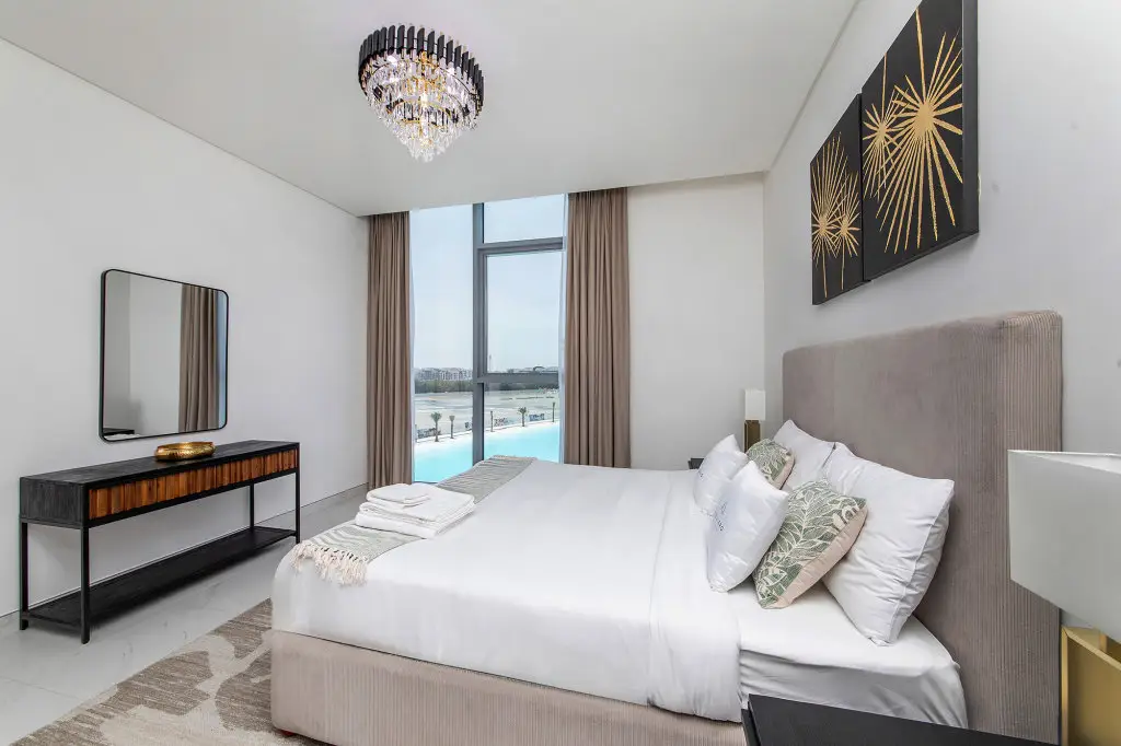 Дубай: Апартаменты Amazing 1BR with Lagoon view at District One