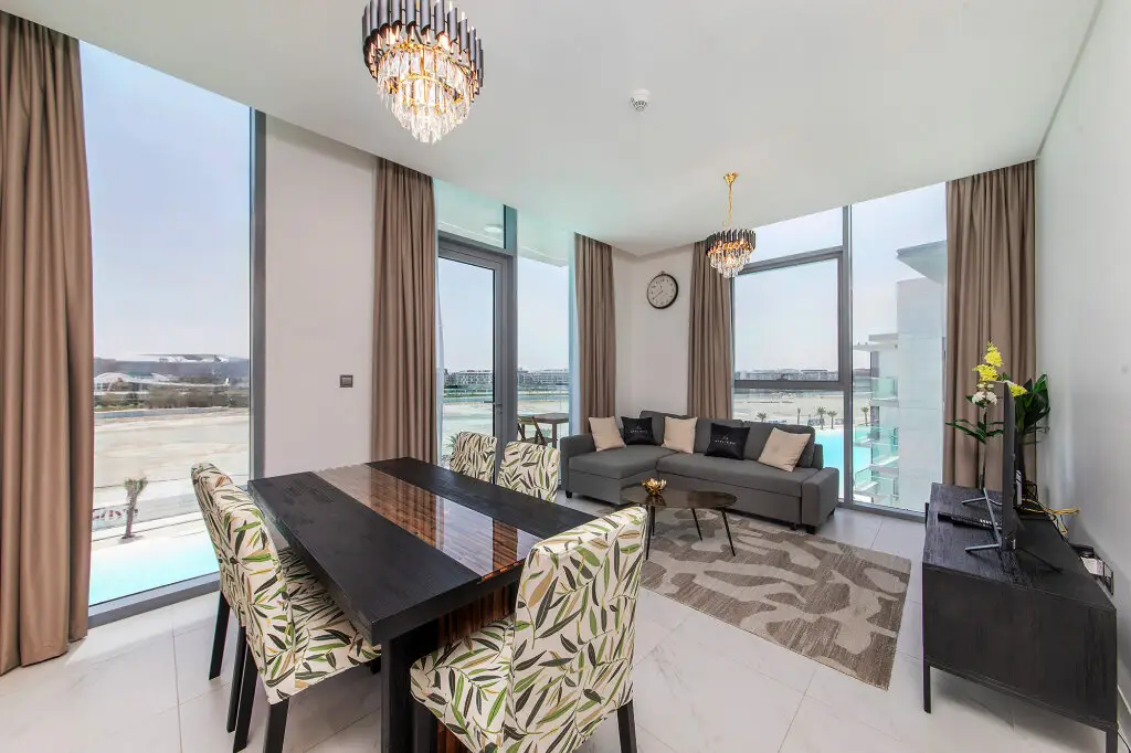 Апартаменты Amazing 1BR with Lagoon view at District One — фото 1