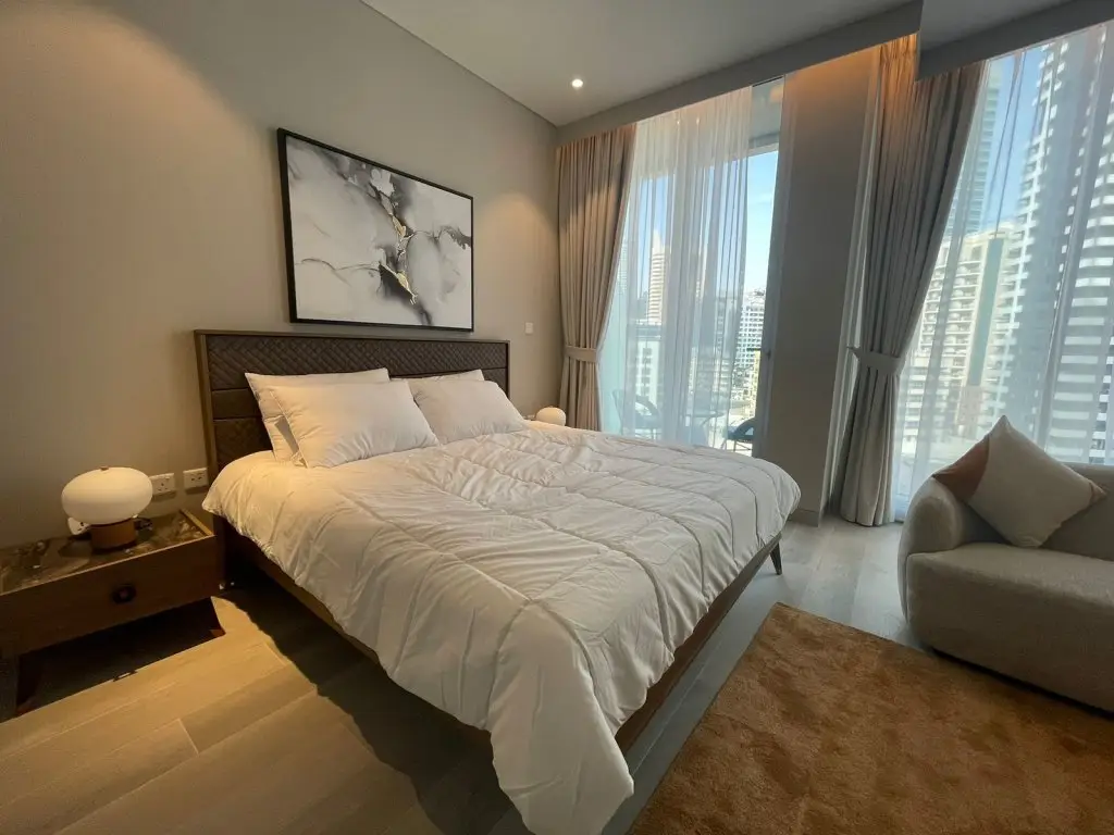 Дубай: Апартаменты Dubai Marina Walk Gem Modern Apt with Pool & Gym access, Steps to Beach & Metro