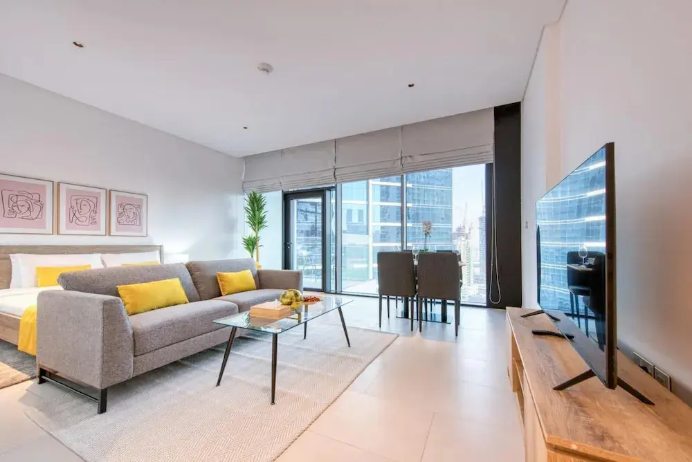 Дубай: Stylish Studio w Dubai Canal Vw in Business Bay