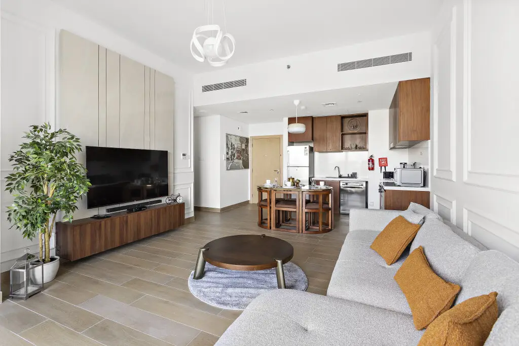 Дубай: Апартаменты WelHome - Mesmerizing Sea & Burj Khalifa Views Apt at La Voile