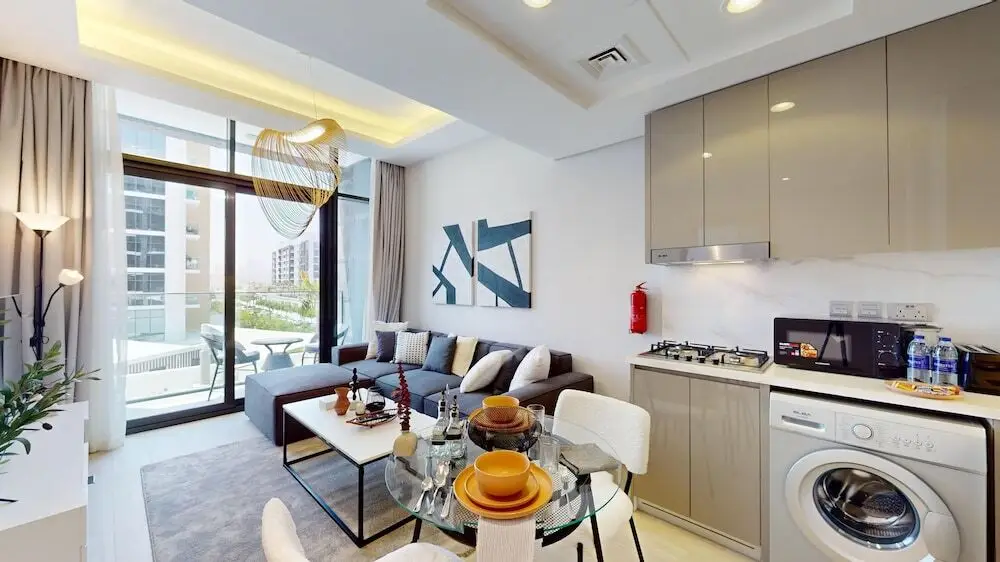 Дубай: Primestay - Azizi Riviera 9 1BR - Meydan