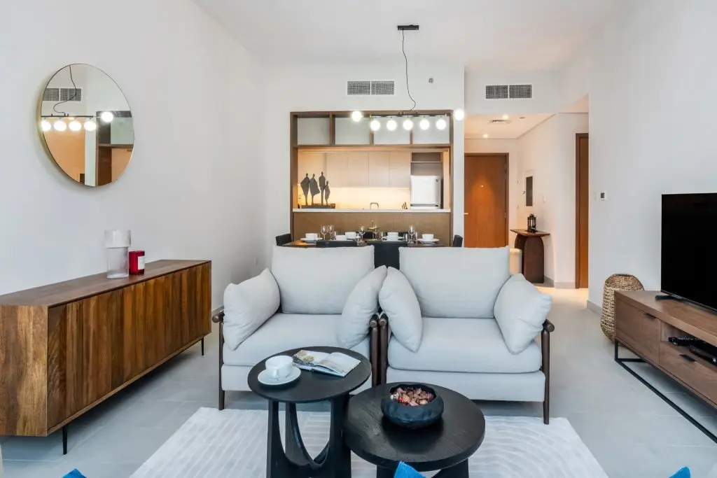 Дубай: Апартаменты Bright 2BR, Top tower Creek Rise
