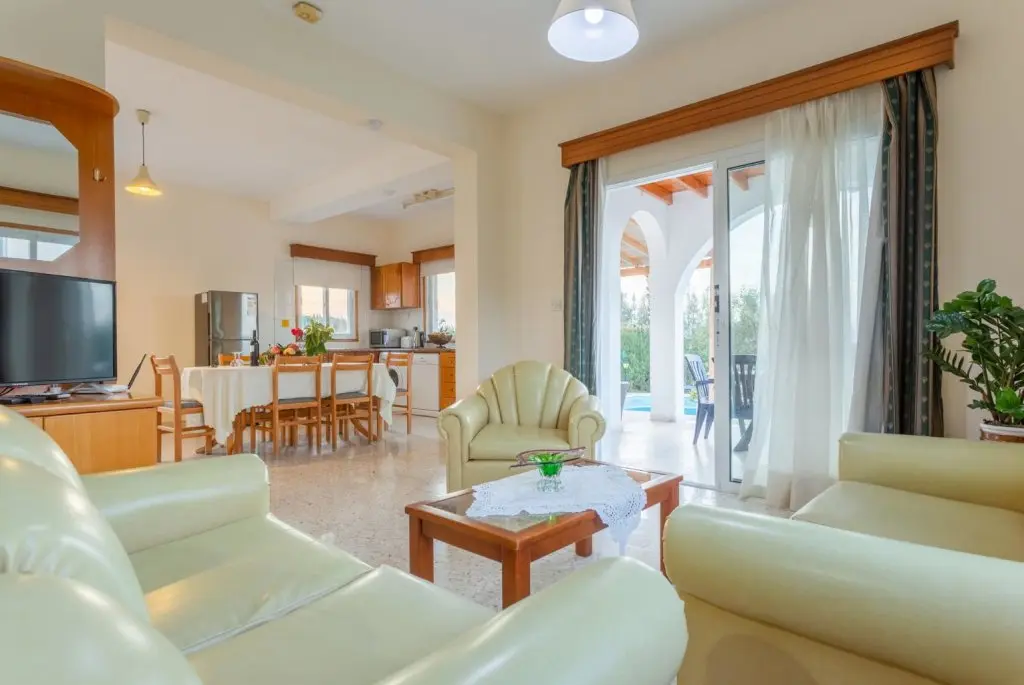 Полис Хрисохус: Argaka Sun Villa Tria Large Private Pool Walk to Beach Sea Views A C Wifi - 3271