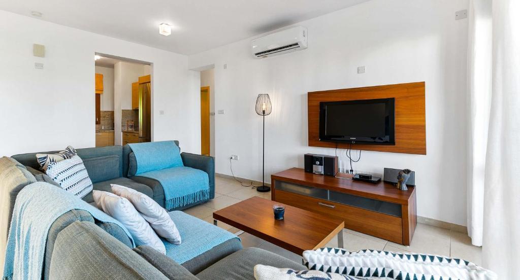Куклия: Ground floor Apartment Anthos with Beautiful Sea Views on Aphrodite Hills Resort