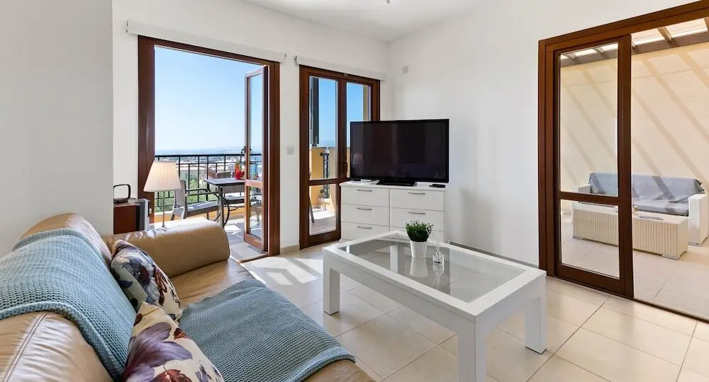 Куклия: One Bedroom Apartment Pyrgos Cc12 Beautiful sea and Sunset Views
