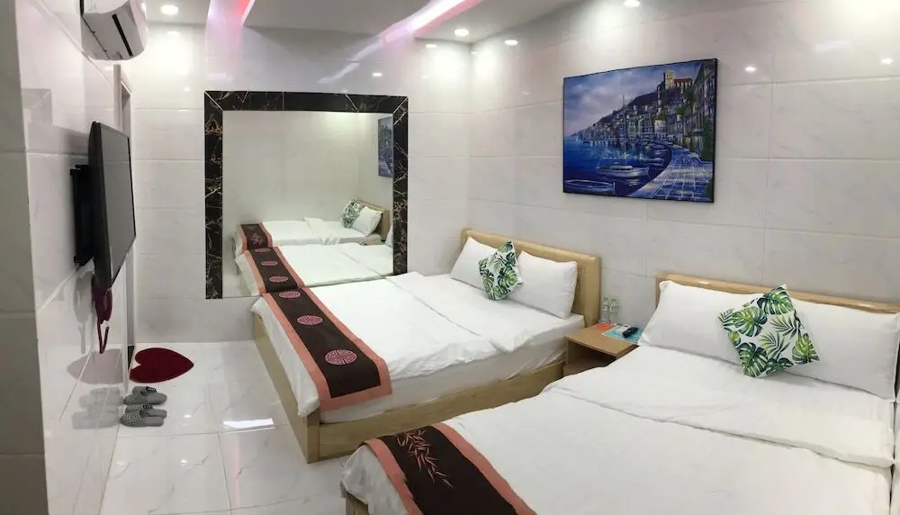 Хошимин: Deluxe Private Room , 2 bed ,4 Guests ,1 Private Bath