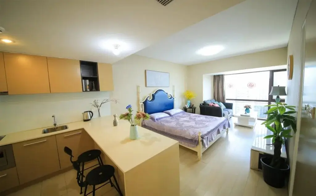 Циндао: Qingdao Lejiaxuan Yuexi Apartment Hongkong Central Rd The MIXC Branch