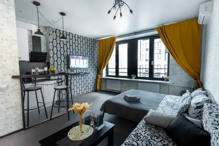 Москва: Апартаменты Lalapart Sunny Loft просторная студия в ЖК Савеловский Сити