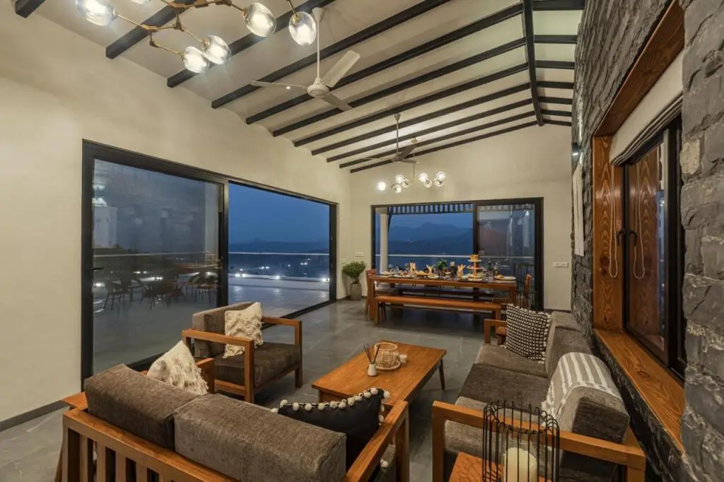 Хандала: SaffronStays Ahilya Waters By Kosha Villas, Pawna-Entire Villa