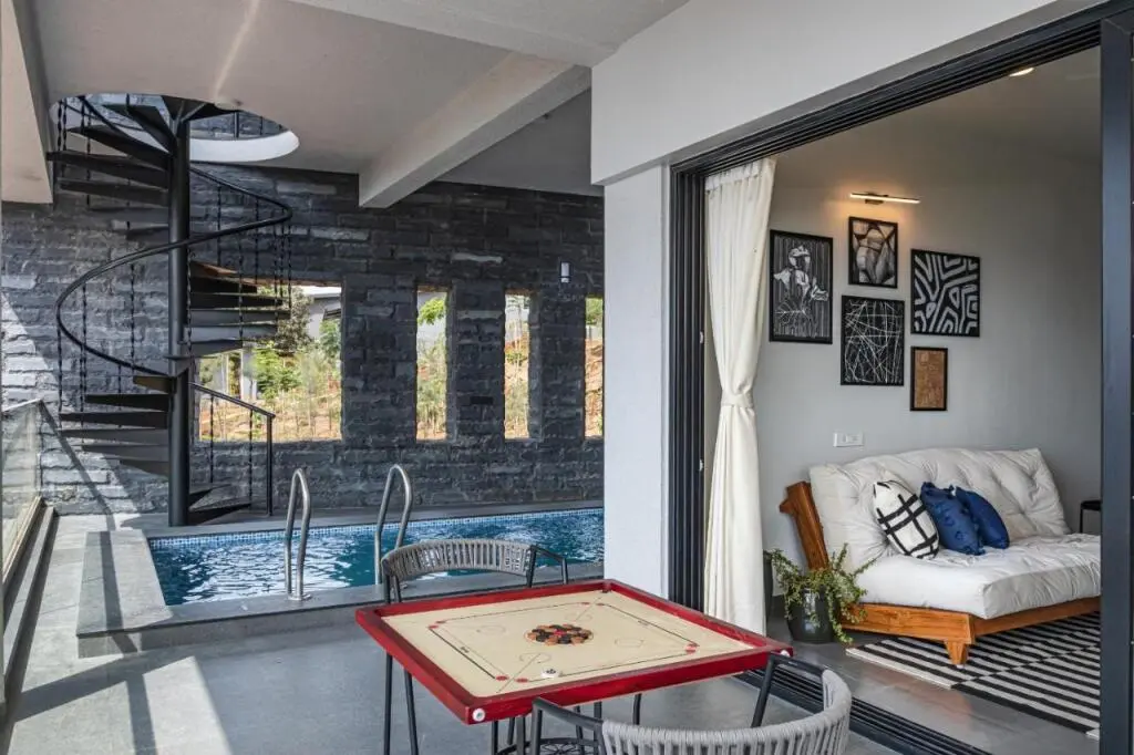 Хандала: SaffronStays Ahilya Waters By Kosha Villas, Pawna-Entire Villa