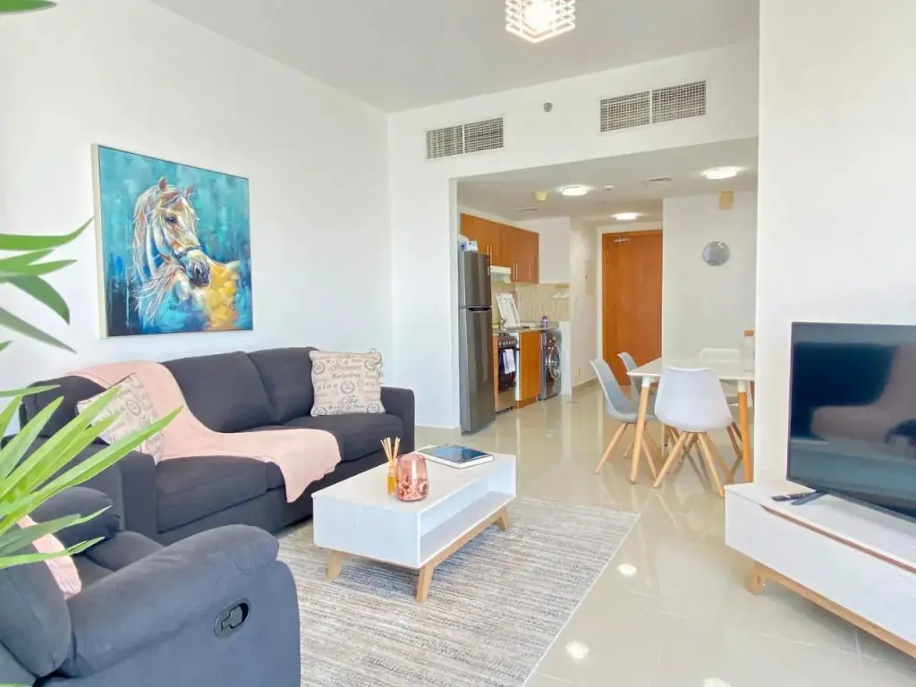 Дубай: Ls32 - Bright 1br in Lake Side Tower D