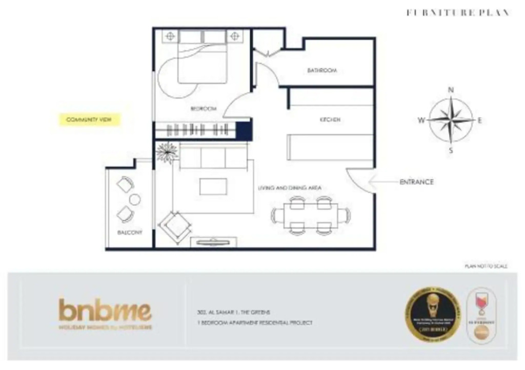 Дубай: Spectacular 1BR - Community View - bnbmehomes - 302