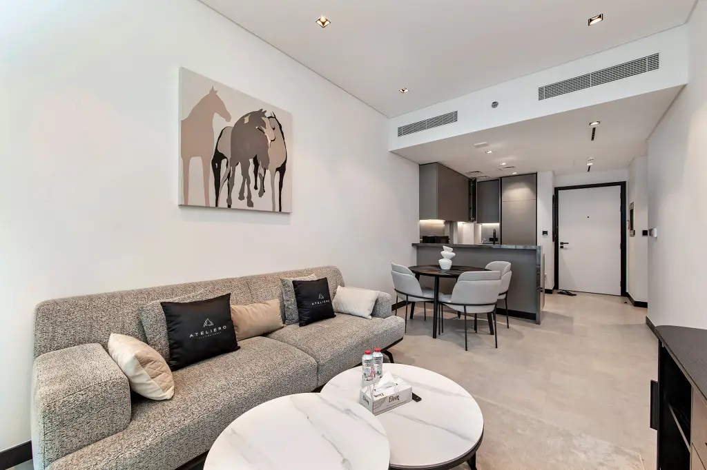 Дубай: Апартаменты Premium 1BR with Canal & Burj Khalifa view