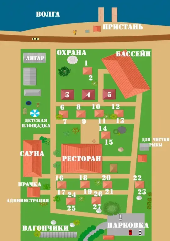 Астрахань: База отдыха Высокий берег