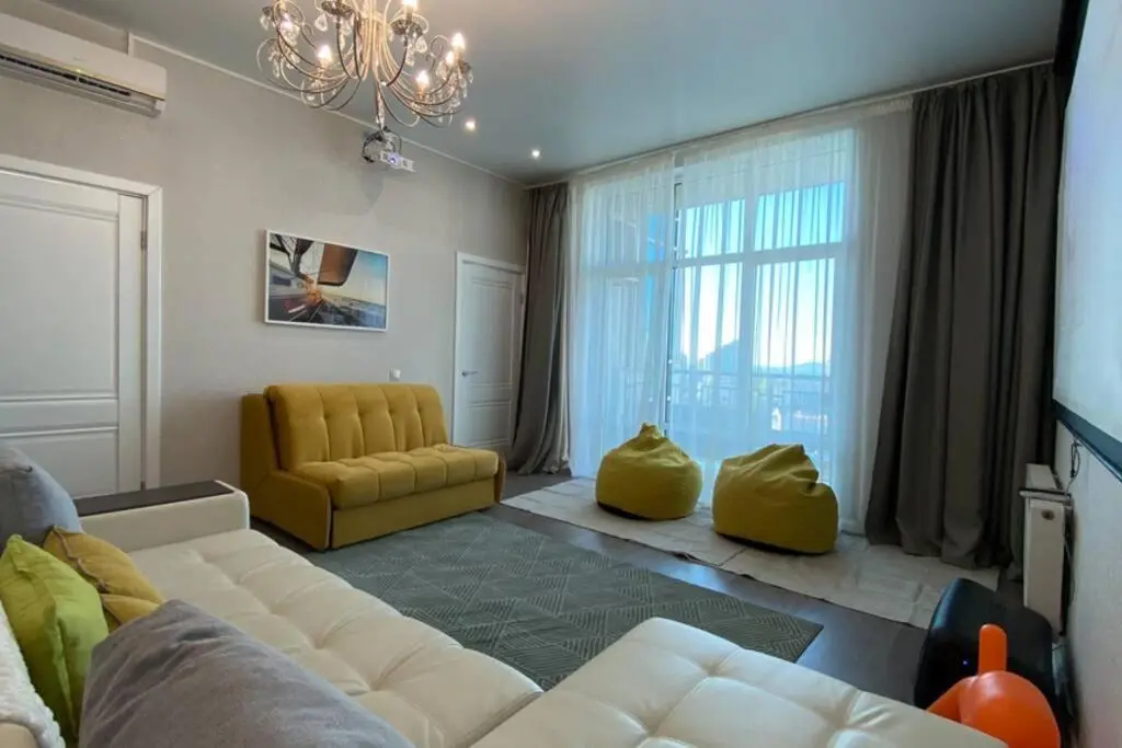 Сочи: Penthouse 24th fl: Home theatre, 2BR, SeaView balcony