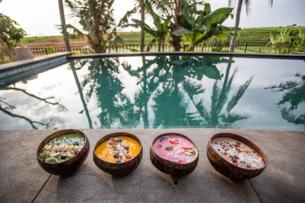Чангу: Tropical Private Villa, 3 BR, Canggu Ricefield View