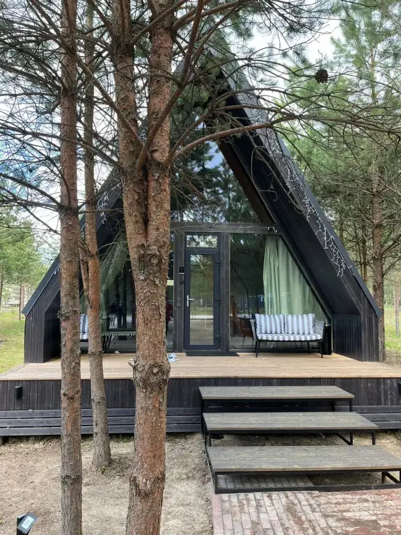 Гостевой дом A-Frame 40 с панорамным остеклением — фото 1