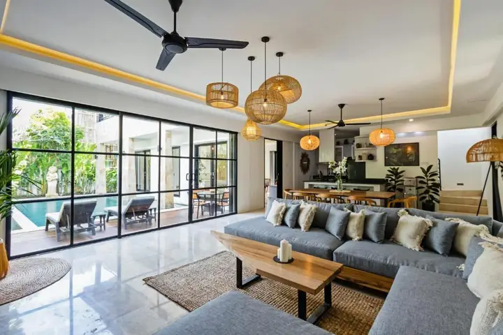 Чангу: Nelayan Garden Villa Exquisite 3 bedroom Canggu 600 meter from beach